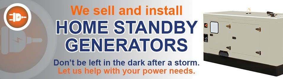 Home standby generators sold and installed by Kelleher HVAC